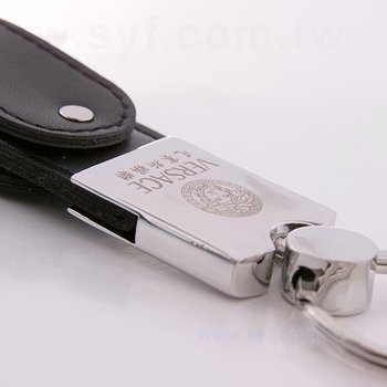 皮製隨身碟-鑰匙圈禮贈品USB-金屬皮環革材質隨身碟-採購訂製印刷推薦禮品_2